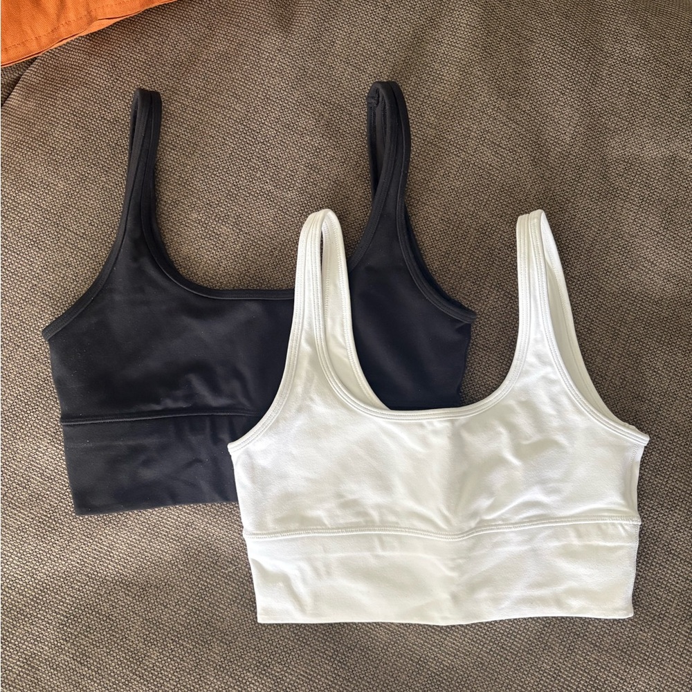 Aritzia TnaLIFE Mini Longline Bra Tops (Set of 2)